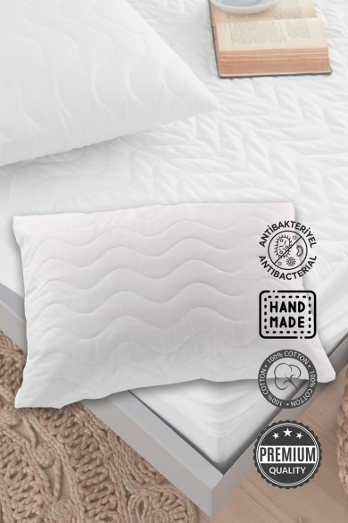 Pamuk Kapitone Sıvı Geçirmez Yastık Alezi 2'Li