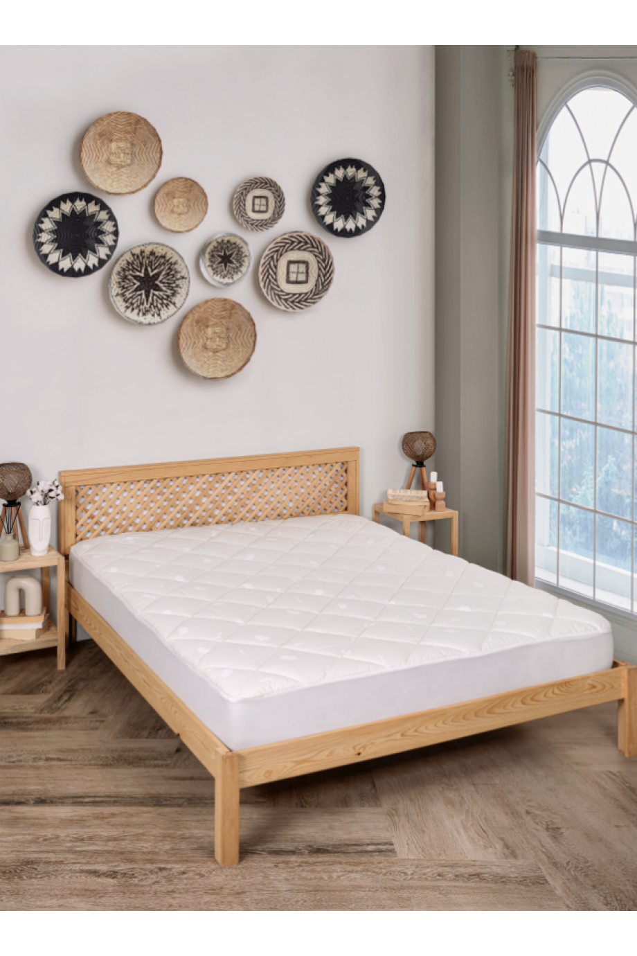 Yün Yatak Pedi Topper Fitted Sıvı Geçirmez 500Gr/M2 Yün Yatak Pedi Topper Fitted Sıvı Geçirmez 500Gr/M2